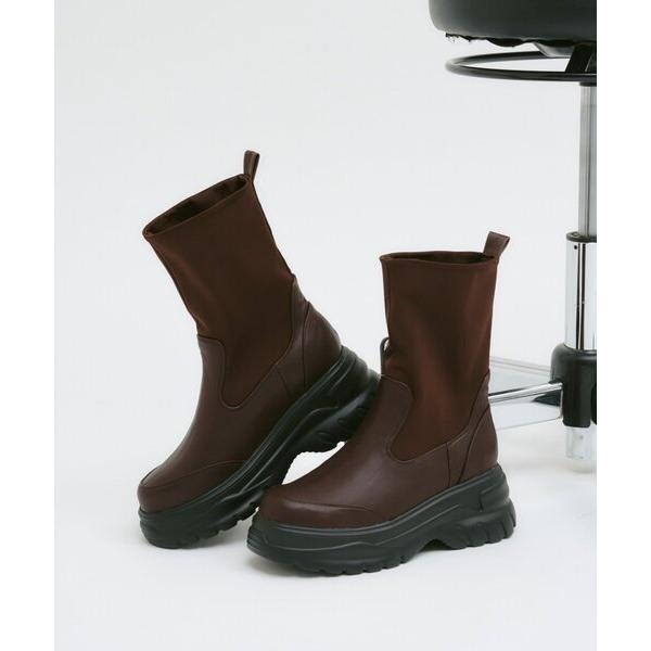 『セール実施中』ZOZO問い合わせ番号:100065908ショップ:CIAOPANIC TYPY，チャオパニックティピーブランド:CIAOPANIC TYPY，チャオパニックティピー商品名:【yomo企画】ストレッチ厚底ミドルブーツカテゴリ...