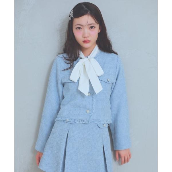 ZOZO問い合わせ番号:100098649ショップ:repipi armario，レピピアルマリオブランド:repipi armario，レピピ アルマリオ，10C REPIPI，ジューシーレピピ商品名:【セレモニー】ガーリーツイードジャケ...