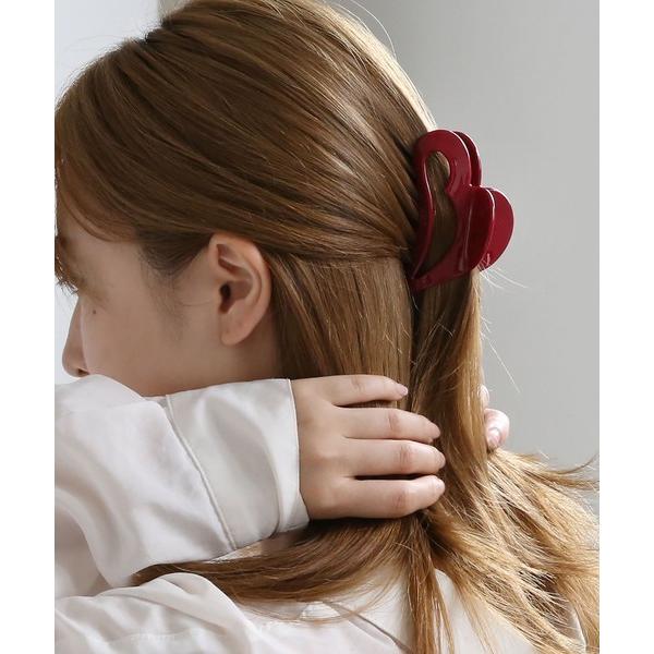 ヘアクリップ ハートフレームバンスクリップ