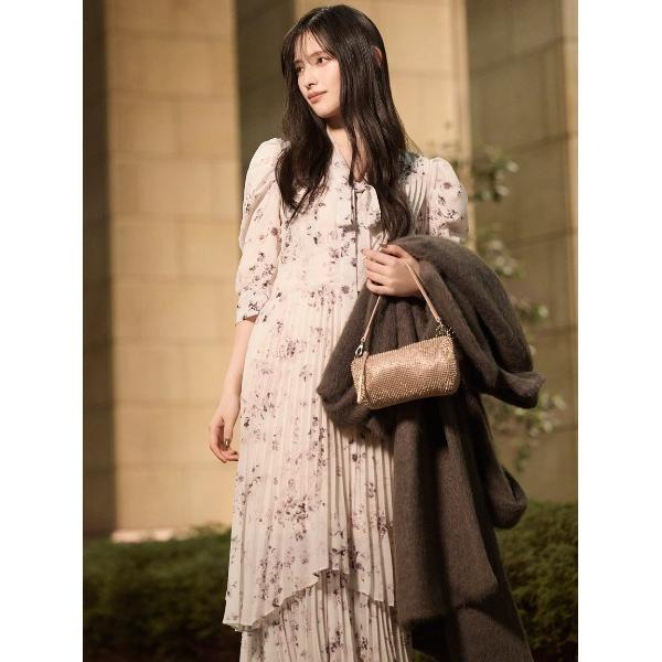 『タイムセール実施中』ZOZO問い合わせ番号:100100353ショップ:SNIDEL，スナイデルブランド:SNIDEL，スナイデル商品名:Sustainableプリーツプリントワンピースカテゴリ:ワンピース/ドレス>ワンピースブラン...