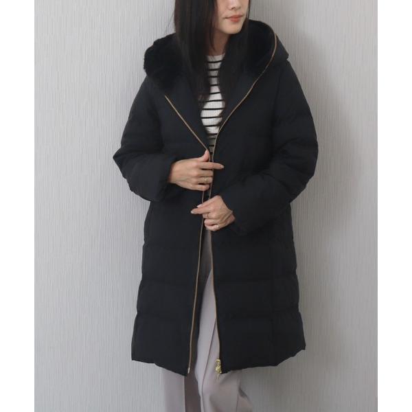 『セール実施中』ZOZO問い合わせ番号:100101551ショップ:libelle more，リベル モアブランド:libelle more，リベル モア商品名:エコファーフードロングダウンコートカテゴリ:ジャケット/アウター>ダウン...