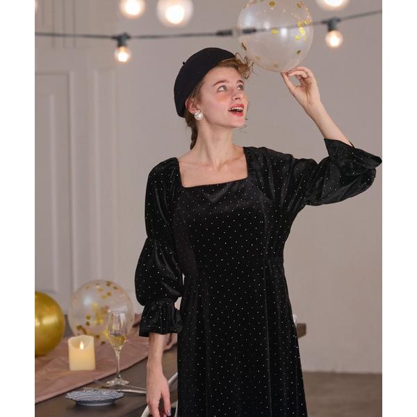 ZOZO問い合わせ番号:100102103ショップ:BONLECILL，ボンルシールブランド:BONLECILL noir，ボンルシールノワール，BONLECILL，ボンルシール商品名:【BONLECILL noir】スクエアネックキャンデ...