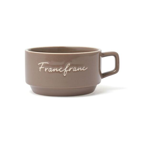 ZOZO問い合わせ番号:100133038ショップ:Francfranc，フランフランブランド:Francfranc，フランフラン商品名:ロゴ リム スープカップ  ブラウンカテゴリ:食器/キッチン>食器ブランド品番:11010900...