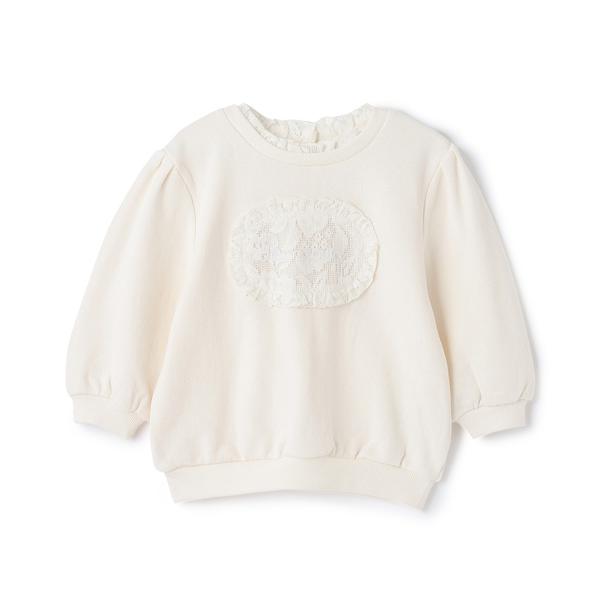 『セール実施中』ZOZO問い合わせ番号:100133082ショップ:petit main，プティマインブランド:petit main，プティマイン商品名:【リンク】レースロゴトレーナーカテゴリ:トップス>スウェットブランド品番:965...