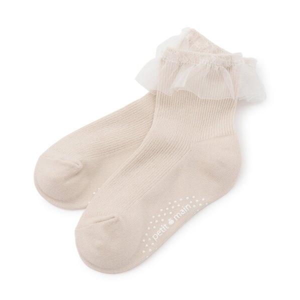 『セール実施中』※このアイテムは返品・交換対象外商品です。ZOZO問い合わせ番号:100133084ショップ:petit main，プティマインブランド:petit main，プティマイン商品名:チュールフリルソックスカテゴリ:レッグウェア...