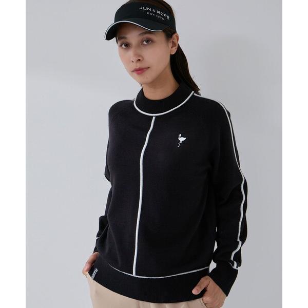 『セール実施中』ZOZO問い合わせ番号:100135271ショップ:ROPE'，ロぺブランド:JUN&amp;ROPE'，ジュンアンドロペ商品名:配色ライン使いモックニットカテゴリ:トップス>ニット/セーターブランド品番:2025-B...