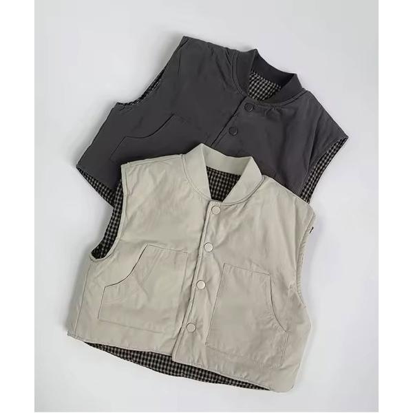 『タイムセール実施中』ZOZO問い合わせ番号:100137944ショップ:RiNc，リンクブランド:Bambin，ボンバン商品名:【 Bambin / ボンバン 】 リバーシブル キルティング ベストカテゴリ:ジャケット/アウター>ダ...