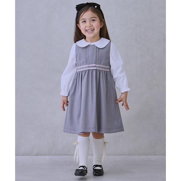 『セール実施中』ZOZO問い合わせ番号:100214490ショップ:petit main，プティマインブランド:petit main，プティマイン商品名:【セミフォーマル】ウエストリボンジャンパースカートカテゴリ:ワンピース/ドレス>...