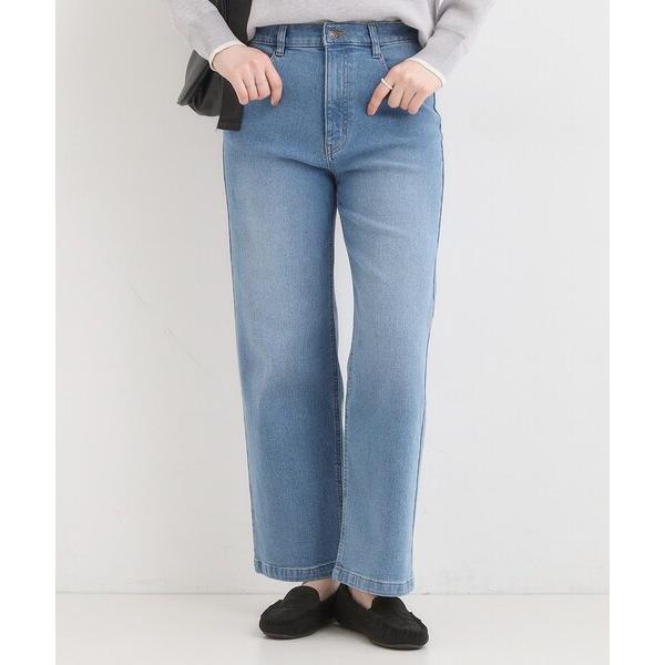 ジーンズ デニム デニムパンツ 「あったか/SS-LL」裏微起毛 ストレートデニムパンツ レディース