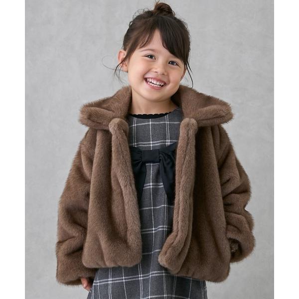 『セール実施中』ZOZO問い合わせ番号:100262907ショップ:petit main，プティマインブランド:petit main，プティマイン商品名:【リンク】フェイクファージャケットカテゴリ:ジャケット/アウター>ブルゾンブラン...