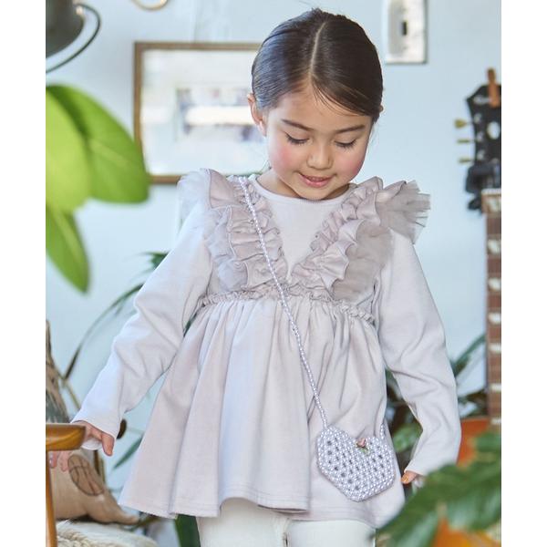 『セール実施中』ZOZO問い合わせ番号:100262908ショップ:petit main，プティマインブランド:petit main，プティマイン商品名:【リンク】ドッキングフリルチュニックカテゴリ:ワンピース/ドレス>チュニックブラ...