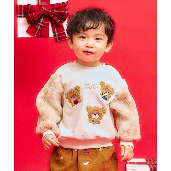 『セール実施中』ZOZO問い合わせ番号:100265888ショップ:F.O.Online Store，エフオーオンラインストアブランド:apres les cours，アプレレクール商品名:tiny bear 袖ボアチェックトレーナーカテゴ...