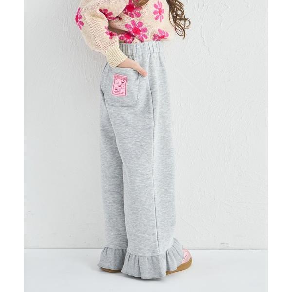 ZOZO問い合わせ番号:100345638ショップ:pairmanon，ペアマノンブランド:pairmanon，ペアマノン，coucou manon，ククゥ マノン商品名:【ぬくふわ】ガールズ 裾フリル 裏起毛 リラックスパンツカテゴリ:パ...