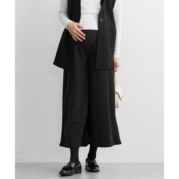 ZOZO問い合わせ番号:100345771ショップ:nissen，ニッセンブランド:QUNTSTYLE，キュントスタイル商品名:【マタニティウェア】あったか裏シャギー　らくちんワイドパンツカテゴリ:ママ＆ベビー>マタニティウェア/グッ...