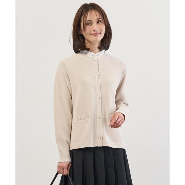 コート アウター ORGANIC GASS COTTON クルーネック カーディガン レディース