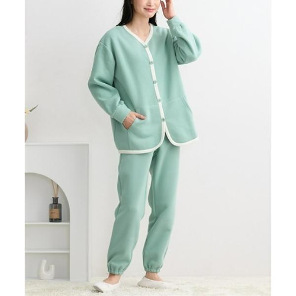 ZOZO問い合わせ番号:100378863ショップ:nissen，ニッセンブランド:QUNTSTYLE，キュントスタイル商品名:【マタニティウェア・授乳服】あったか裏起毛 ライン配色パジャマカテゴリ:ママ＆ベビー>マタニティウェア/グ...