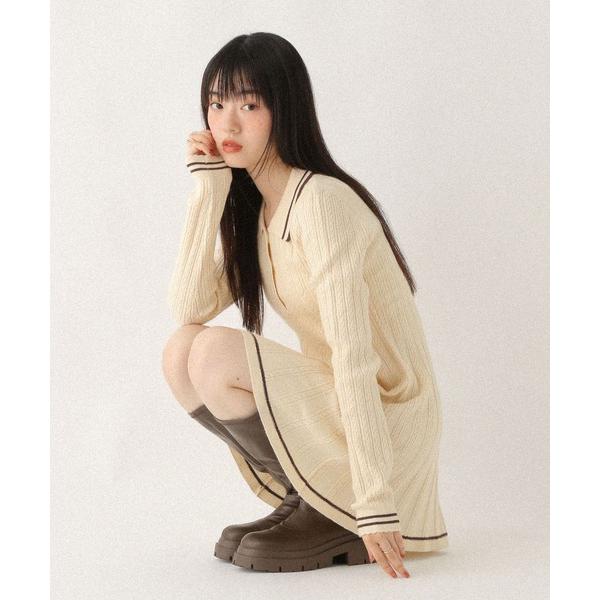 『セール実施中』ZOZO問い合わせ番号:100381523ショップ:Heather，ヘザーブランド:Heather，ヘザー商品名:スカラップポロニットミニワンピース　608405カテゴリ:ワンピース/ドレス>ワンピースブランド品番:6...