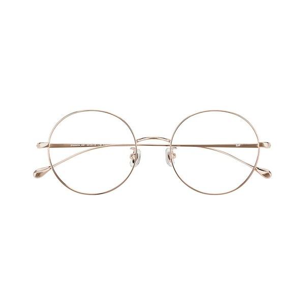 ZOZO問い合わせ番号:100381950ショップ:Zoff，ゾフブランド:Zoff，ゾフ商品名:ラウンド型 メガネ｜チタンフレーム 丸型 小顔効果 軽量 メタル 眼鏡 伊達めがね 度付き(レンズ交換券付) 度あり ユニセックス｜Zoff｜...