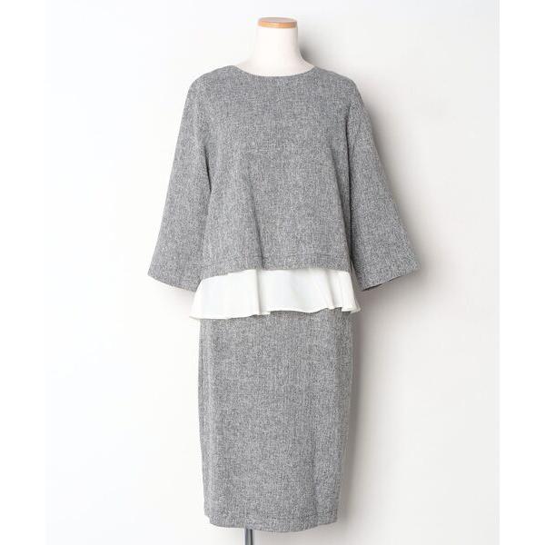 『セール実施中』参考価格：11，000円発売時期：2021年07月コンディション：C（やや使用感あり）使用感があり、やや気になる傷や汚れがあるアイテム裏地：汚れ、色あせ参考商品名：ペプラムトップス＆タイトスカート ツイードセットアップ セレ...