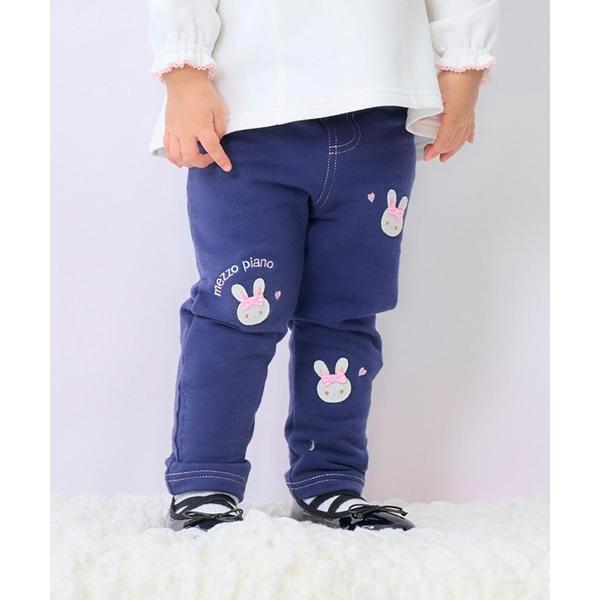 ※このアイテムは返品・交換対象外商品です。ZOZO問い合わせ番号:100412898ショップ:NARUMIYA ONLINE，ナルミヤ オンラインブランド:mezzo piano，メゾピアノ商品名:うさぎ刺しゅう　裏起毛カットレギパンカテゴ...