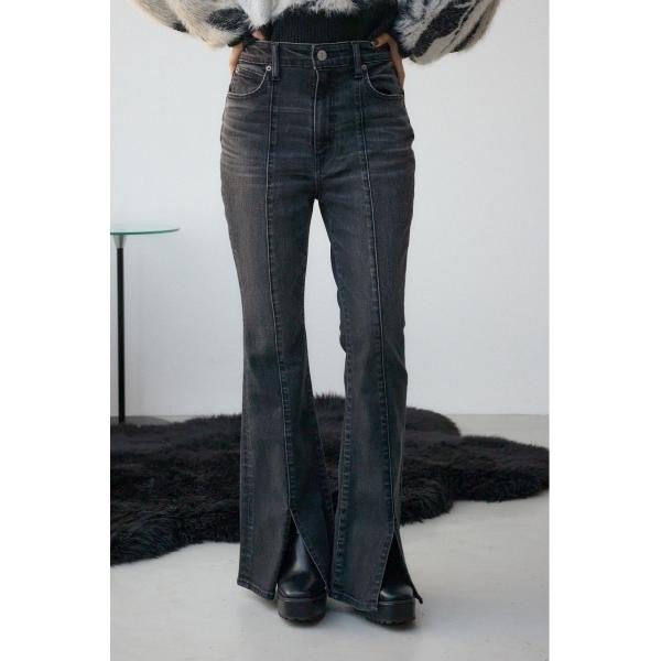 ジーンズ デニム デニムパンツ 「WEB限定」AZUL DENIM センターステッチスリットフレアデニム レディース