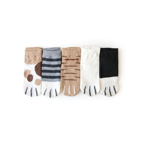 ※このアイテムは返品・交換対象外商品です。ZOZO問い合わせ番号:100414634ショップ:Bonjour Sagan，ボンジュールサガンブランド:box408，ボックスヨンマルハチ商品名:【5足セット 】 ねこのて肉球 くるぶしソックス...