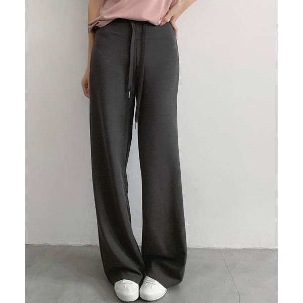 ワイドパンツ パンツ 肌にやさしいコットンベースで履き心地抜群の毎日使えるスウェットパンツ 冬 レディース 秋冬 レディース