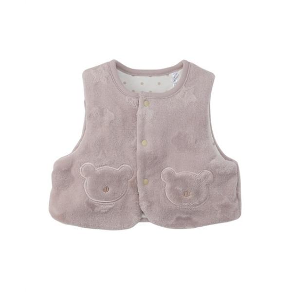 『タイムセール実施中』※このアイテムは返品・交換対象外商品です。ZOZO問い合わせ番号:100415446ショップ:nissen，ニッセンブランド:QUNTSTYLE，キュントスタイル商品名:あったかフリース　くま刺しゅう　新生児ベストカテ...