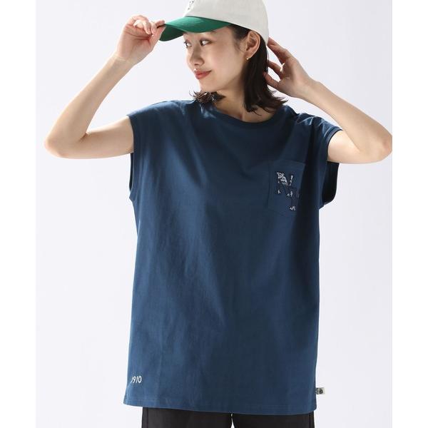 「niko and...」 ノースリーブトップス LARGE ネイビー レディース