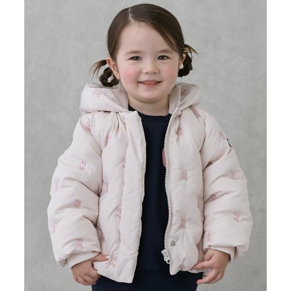 ZOZO問い合わせ番号:100448112ショップ:petit main，プティマインブランド:petit main，プティマイン商品名:【リンク/洗える】刺しゅう中綿ジャケットカテゴリ:ジャケット/アウター&gt;ブルゾンブランド品番:9...