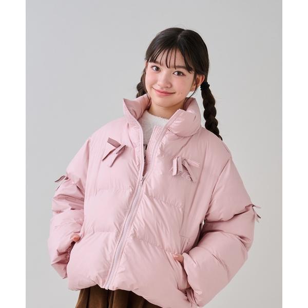 『セール実施中』ZOZO問い合わせ番号:100448119ショップ:NARUMIYA ONLINE，ナルミヤ オンラインブランド:by LOVEiT，バイラビット商品名:リボンタフタフェイクダウンJKカテゴリ:ジャケット/アウター>ダ...