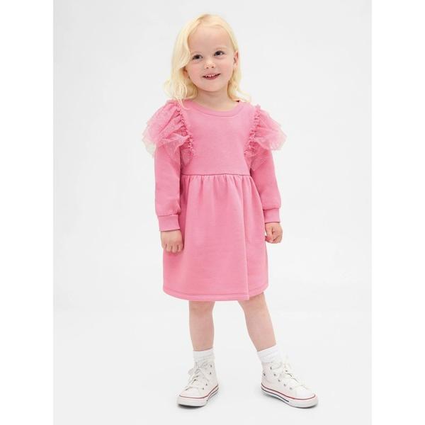 ZOZO問い合わせ番号:100449868ショップ:GAP，ギャップブランド:GAP，ギャップ商品名:チュール スウェットワンピース (幼児・ベビー)カテゴリ:ワンピース/ドレス>ワンピースブランド品番:845268素材:コットン79...