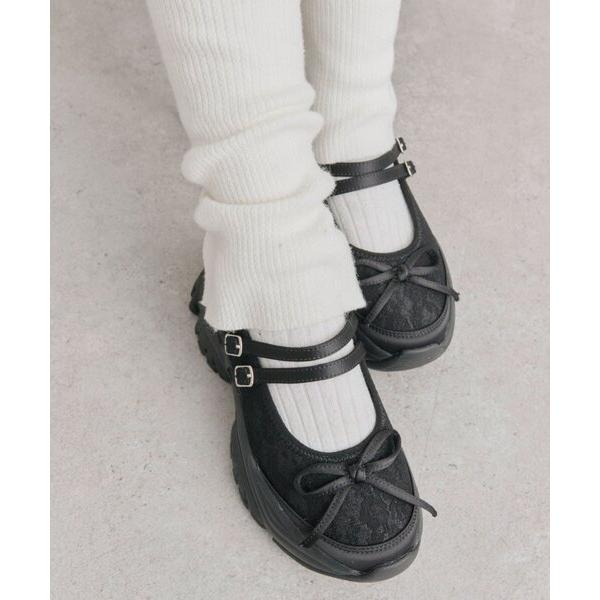 スニーカー レースバレエシューズ レディース