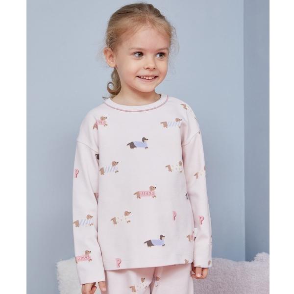 『タイムセール実施中』ZOZO問い合わせ番号:100481461ショップ:gelato pique，ジェラート　ピケブランド:gelato pique，ジェラートピケ商品名:【KIDS】ダックスフンド柄ロンＴカテゴリ:ルームウェア>ル...