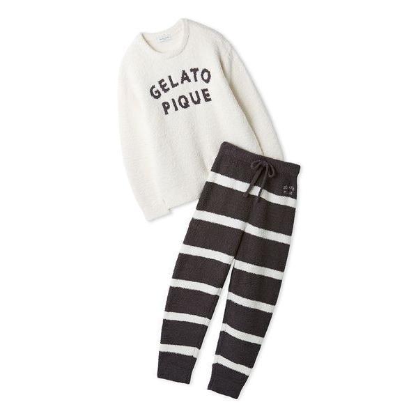 ZOZO問い合わせ番号:100481498ショップ:gelato pique，ジェラート　ピケブランド:gelato pique，ジェラートピケ商品名:【HOMME】パウダーロゴジャガードプルオーバー＆ロングパンツセットカテゴリ:ルームウェ...