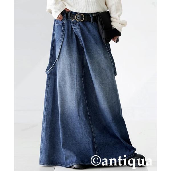 ZOZO問い合わせ番号:100487671ショップ:antiqua，アンティカブランド:antiqua，アンティカ商品名:デニムサロペットスカートカテゴリ:スカート>デニムスカートブランド品番:PL-00050素材:綿100%原産国:...