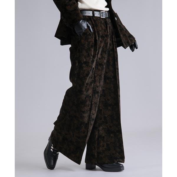 『タイムセール実施中』ZOZO問い合わせ番号:100493528ショップ:Ellno Loset，エルノロゼットブランド:Ellno Loset，エルノロゼット商品名:ベルベットフラワーフレアパンツ/SETUP対応カテゴリ:パンツ>ス...