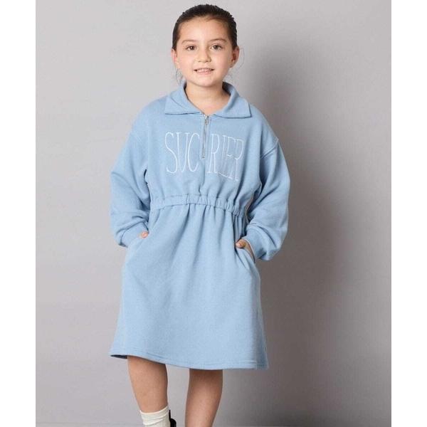 『セール実施中』ZOZO問い合わせ番号:100524207ショップ:a.v.v，アー・ヴェ・ヴェブランド:a.v.v，アーヴェヴェ商品名:[130-160]ハーフジップロゴトレーナーワンピースカテゴリ:ワンピース/ドレス>ワンピースブ...