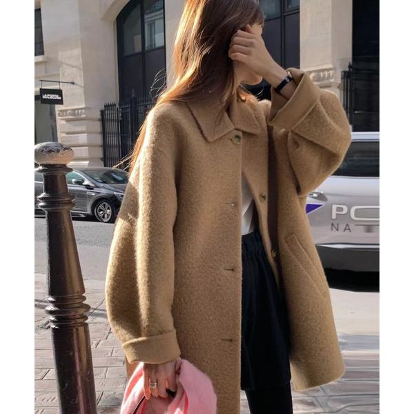 『タイムセール実施中』ZOZO問い合わせ番号:100618308ショップ:Doula Doula，ドゥーラドゥーラブランド:Doula Doula，ドゥーラドゥーラ商品名:ウールライクステンカラーコートカテゴリ:ジャケット/アウター>...