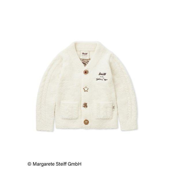 ZOZO問い合わせ番号:100650221ショップ:gelato pique，ジェラート　ピケブランド:gelato pique，ジェラートピケ商品名:【Steiff】【KIDS】パウダージャガードカーディガンカテゴリ:ルームウェア>...