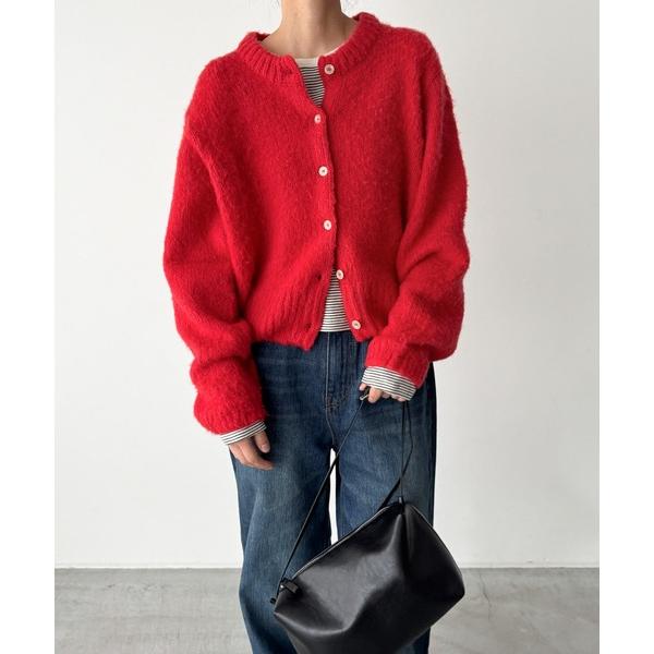 『タイムセール実施中』ZOZO問い合わせ番号:100651025ショップ:CANAL JEAN，キャナルジーンブランド:CANAL JEAN，キャナルジーン，El mar，エルマール商品名:El mar　アルパカ混ヘアリークルーカーディガン...