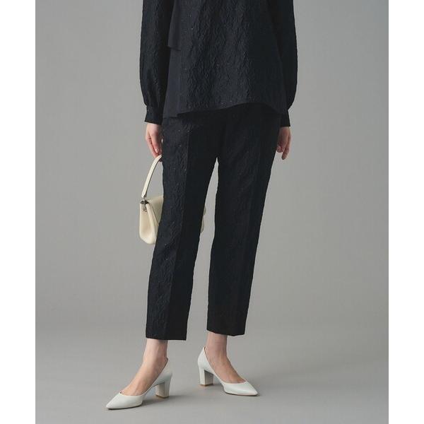 スラックス パンツ GISHA 2トーン ジャガード パンツ レディース