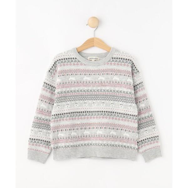 『セール実施中』ZOZO問い合わせ番号:100653347ショップ:SHOO・LA・RUE，シューラルーブランド:SHOO・LA・RUE，シューラルー商品名:【旭山動物園応援商品】ノルディック柄 モールニットカテゴリ:トップス>ニット...