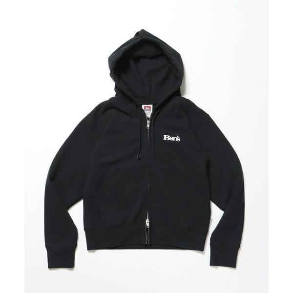 パーカー 「BEN DAVIS（ベンデイビス）」70'S FIT ZIP HOODIE / ジップパーカー 刺繍 フーディ ダブルジップ 裏毛 短丈 メンズ レディース