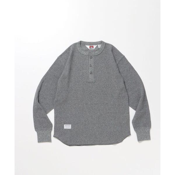 tシャツ 「BEN DAVIS（ベンデイビス）」WAFFLE L/S HENLEY / ヘンリー ワッフル オーバーサイズ 長袖 レイヤード メンズ レディース