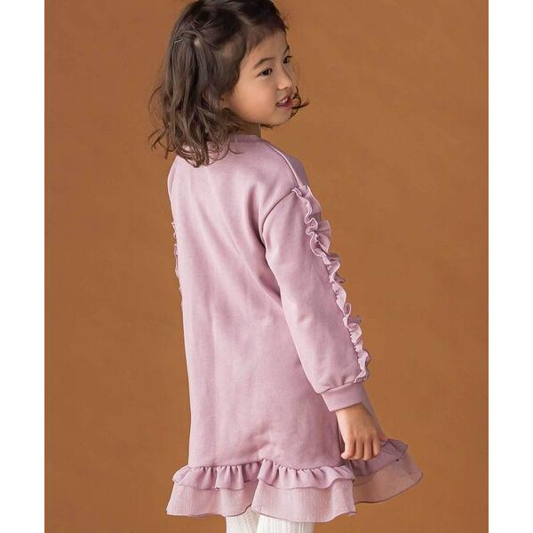 『タイムセール実施中』ZOZO問い合わせ番号:100685046ショップ:BEBE ONLINE STORE，ベベ オンラインストアブランド:BeBe Petits Pois Vert，ベベプチポワヴェール商品名:【店舗限定】裏毛チュールフ...