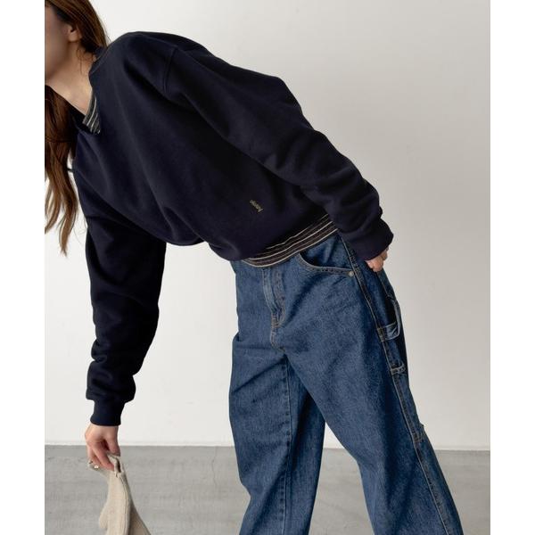 ZOZO問い合わせ番号:100685508ショップ:CANAL JEAN，キャナルジーンブランド:CANAL JEAN，キャナルジーン商品名:HARING　キーネック刺繍トレーナーカテゴリ:トップス>スウェットブランド品番:252-0...