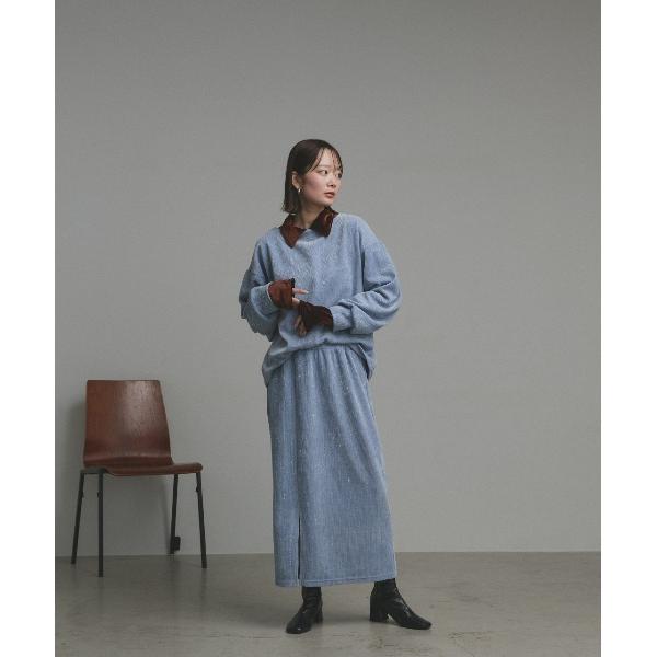 『セール実施中』ZOZO問い合わせ番号:100688568ショップ:improves，インプローブスブランド:ad thie，アドティエ商品名:ラメモール ボートネック プルオーバー  ナロースカート セットアップカテゴリ:ジャケット/アウ...