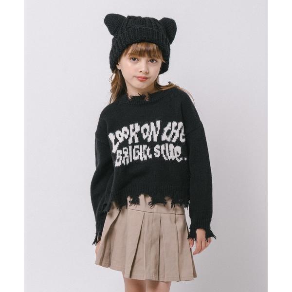 ZOZO問い合わせ番号:100689070ショップ:moredays store，モアデイズ・ストアブランド:URBAN CHERRY，アーバンチェリー商品名:【軽量なのに暖かい””かるポカ””素材】フロントロゴダメージニットカテゴリ:トッ...