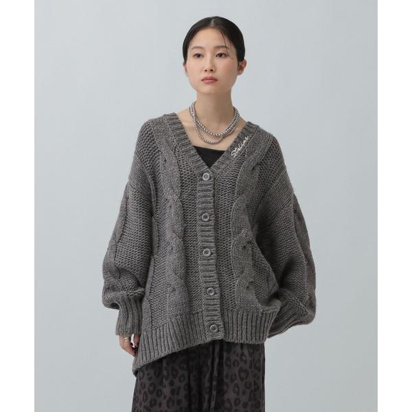 『セール実施中』ZOZO問い合わせ番号:100719978ショップ:LEPSIM，レプシィムブランド:LEPSIM，レプシィム商品名:2ゲージケーブル刺繍ロゴカーディガン　603794カテゴリ:トップス>カーディガン/ボレロブランド品...